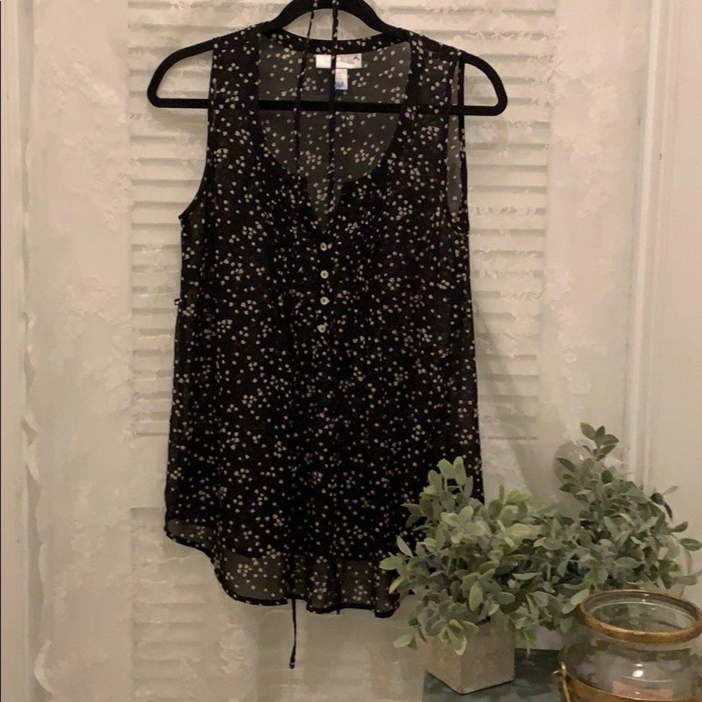 Motherhood Maternity Sheer Printed Tank